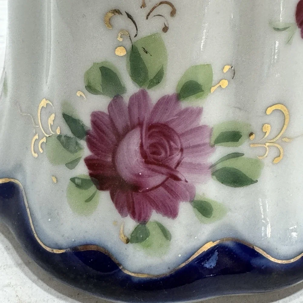 Antique S&K Nippon Chocolate Pot Porcelain Cobalt Blue Gold Hand Painted Japan